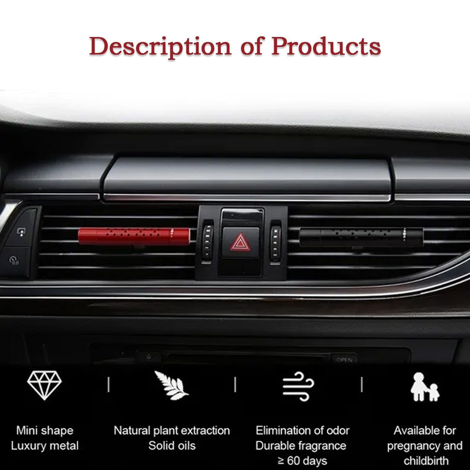 Car Air Perfume For AC Vent - New Long Lasting And Sweet Fragrances with Rotating Flow Control - Magnetic, Ocean, Lavender, Cologne, Lemon - Interior Accessories For Car - Bhavnagar Deodap