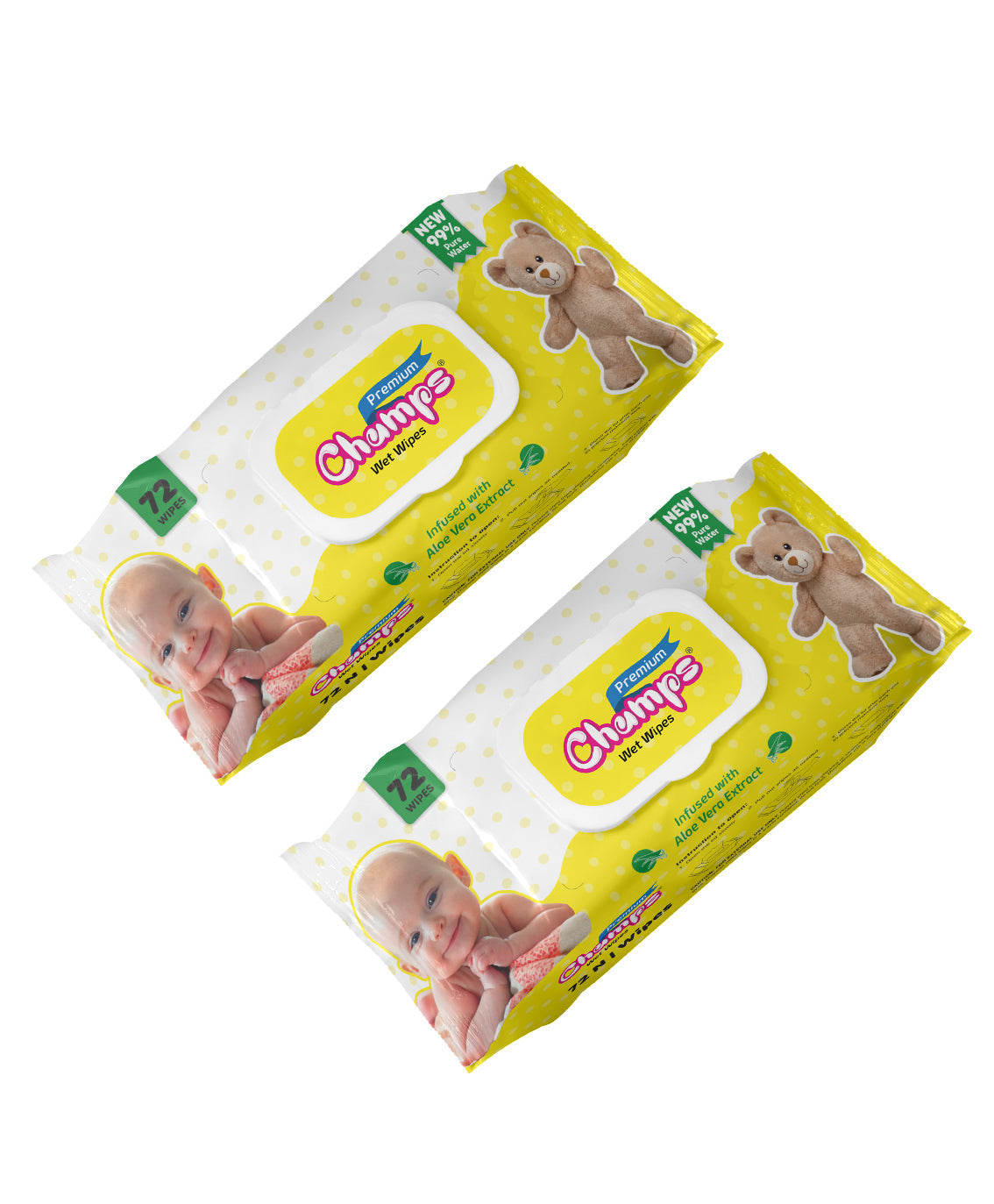 Champs Premium Wet Wipes Infused With Aloe Vera Extract Wet Wipes (72 N Wipes ) - Bhavnagar Deodap