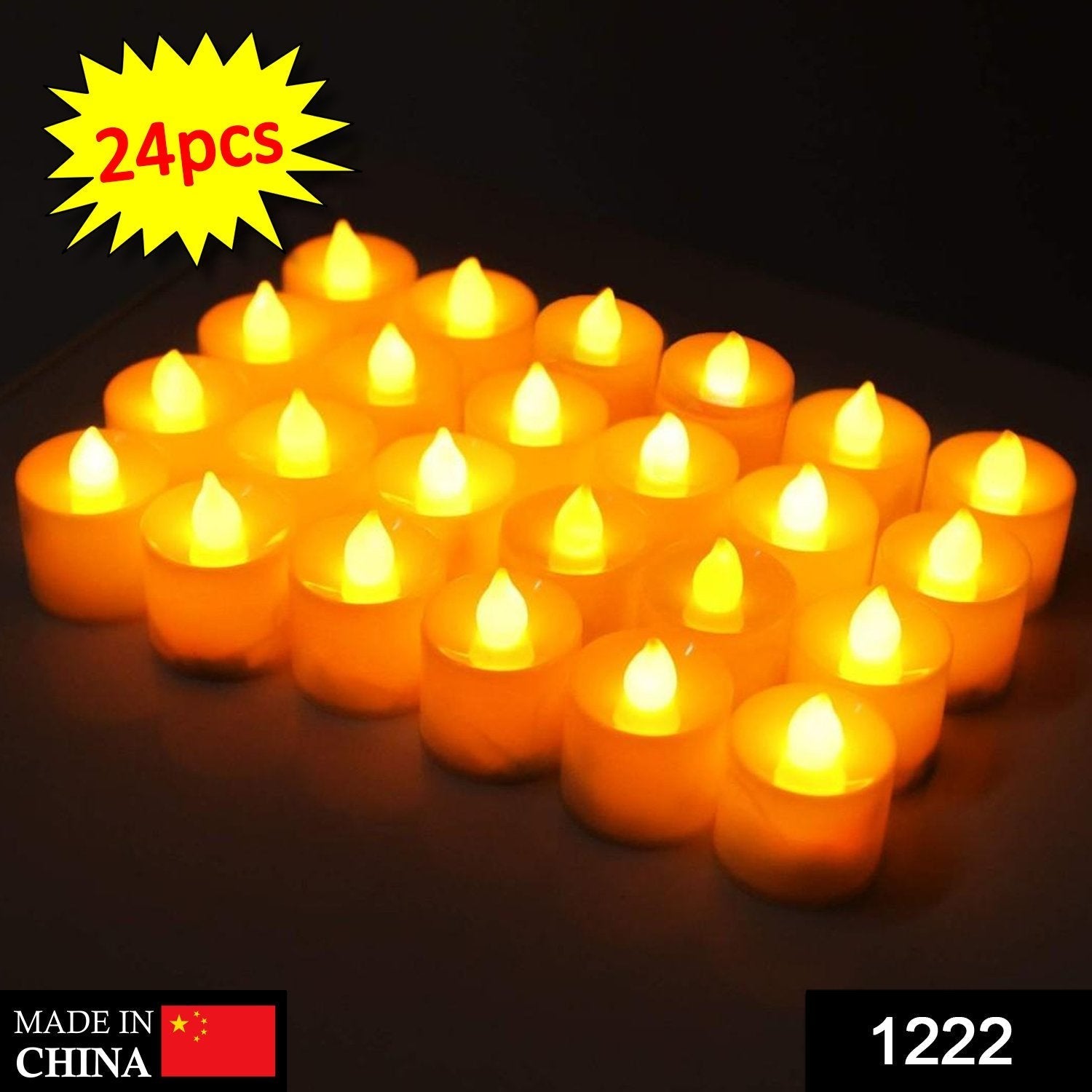 Festival Decorative - LED Tealight Candles (White, 24 Pcs) - Bhavnagar Deodap