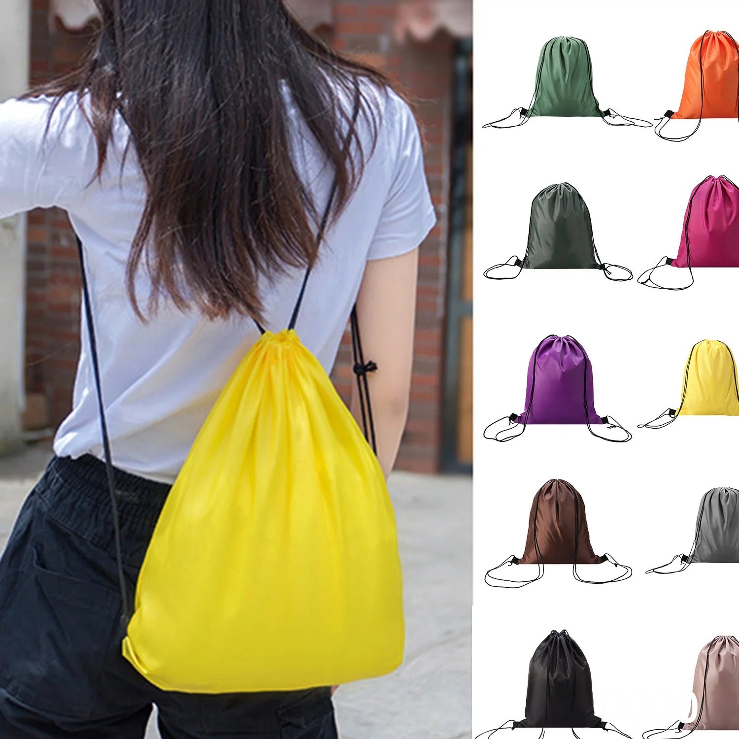 Sport Bag Drawstring Backpack Sports High Quality String Bag Sport Gym Sack pack for Women Men Large - Bhavnagar Deodap