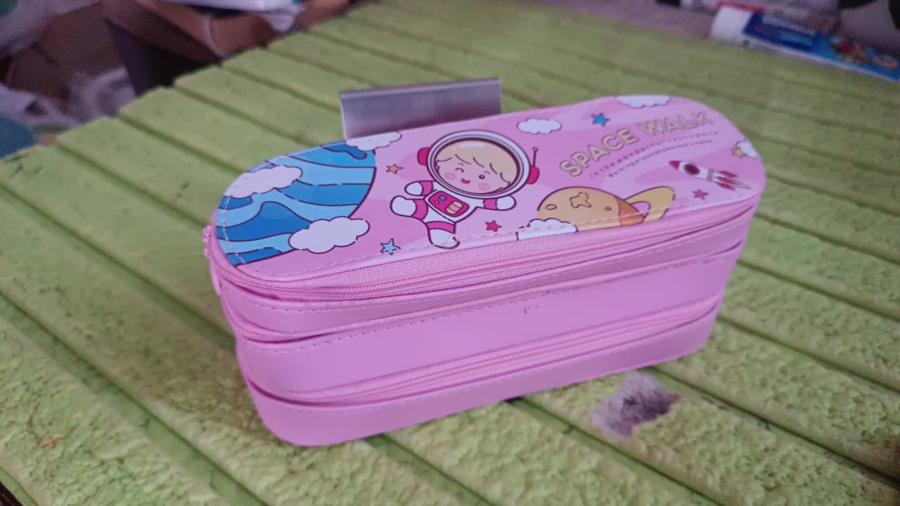 3 Layer Large Capacity With Multi-Functional Pencil Case (1 Pc)