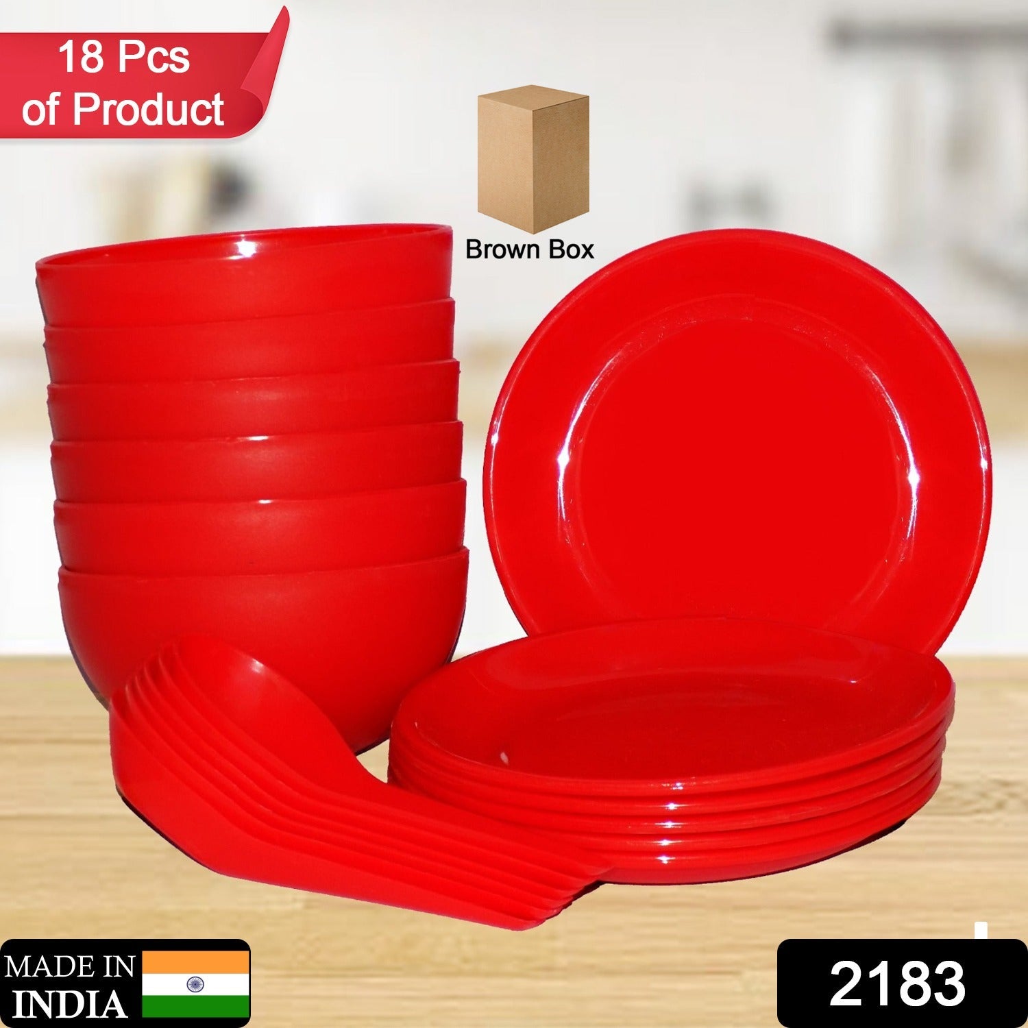 Soup Bowl Set with Spoon and Saucer - 18 pcs - Bhavnagar Deodap