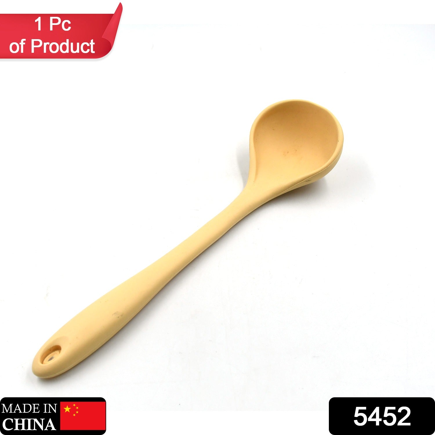 Silicone Ladle Spoon, Heat Resistant Soup Ladle Scoop Spatula with Hygienic Solid Coating FDA Grade (28cm) - Bhavnagar Deodap