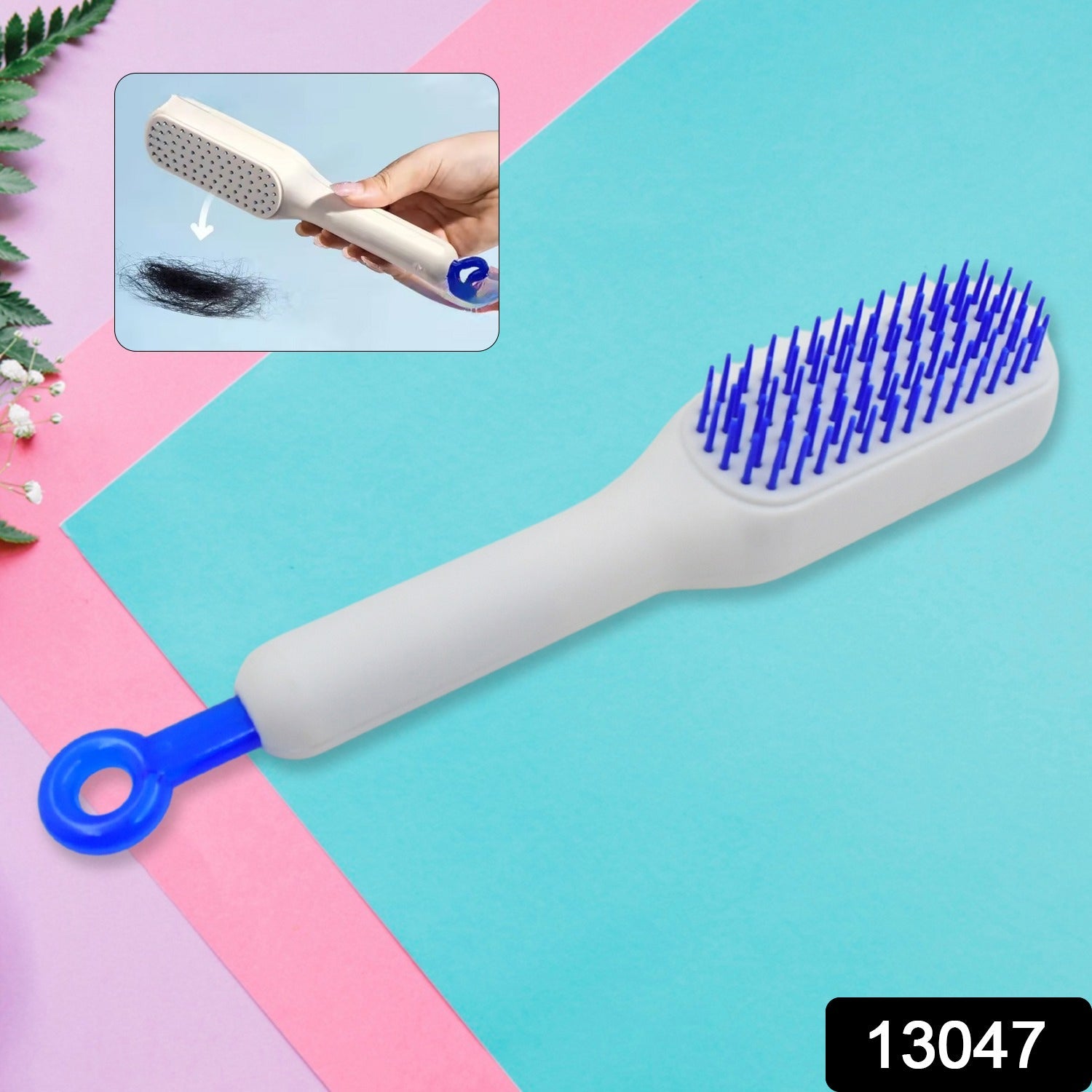 Self-Cleaning Hairbrush, Self-Cleaning Anti-Static Detangling Massage Comb, One-pull Clean Scalable Rotate Lifting Self Cleaning Hairbrush Hair Styling Tools - Bhavnagar Deodap