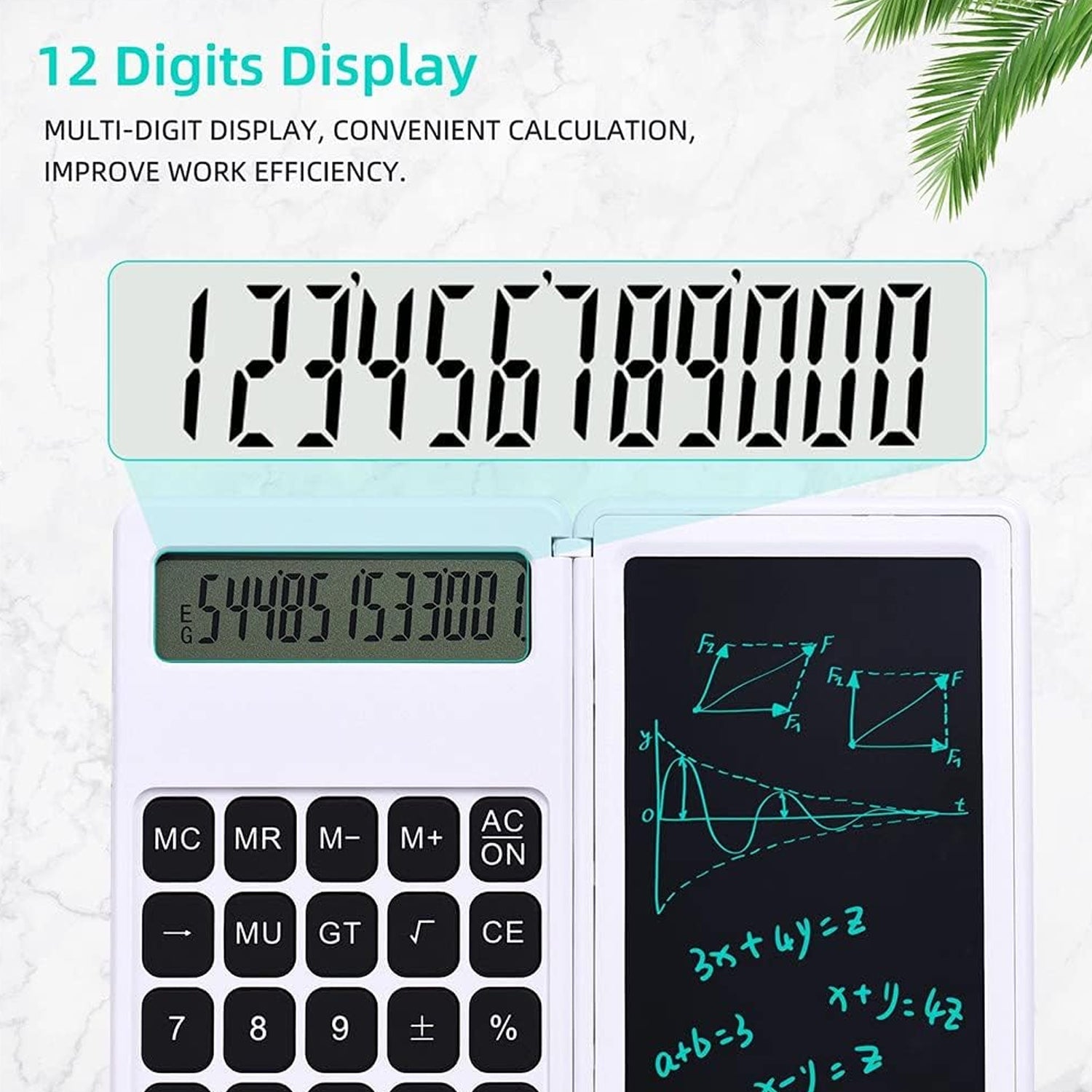 Foldable Calculator With 6 Inch LCD Tablet Digital Drawing Pad Stylus Pen Erase Button Lock Function Smart Calculator   -01 - Bhavnagar Deodap