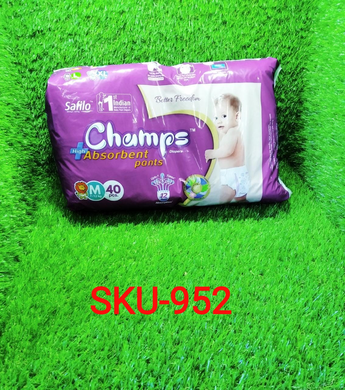 Premium Champs High Absorbent Pant Style Diaper Small, Medium and Large Size Diaper - Bhavnagar Deodap