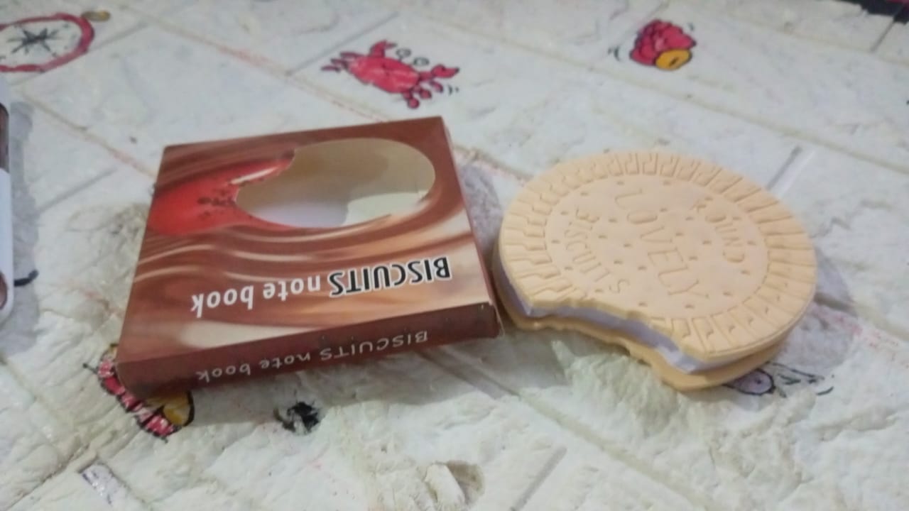 Round Biscuits Diary Notebooks Original Biscuits  Smell  Writing Practice Book Early Learning Copybook Premium Biscuits  Book ( 1Pc Book ) - Bhavnagar Deodap