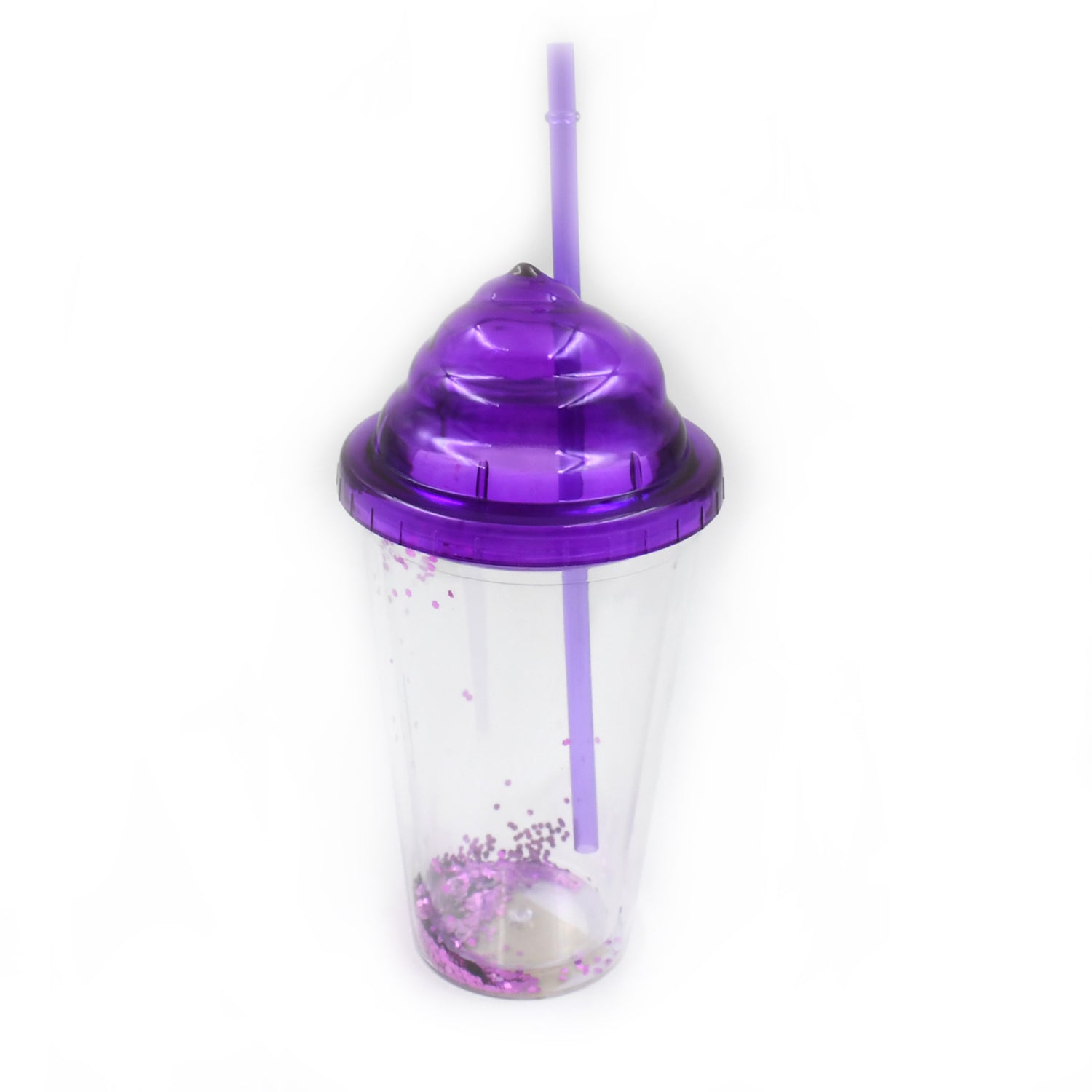 High Quality Plastic Creative Cold Drink Cup / Tumble, Reusable Tea Coffee Tumbler with Lid and Straw, Double Wall Plastic Drinking Sport Bottle, Travel Tumbler (1 Pc / Mix Color) - Bhavnagar Deodap