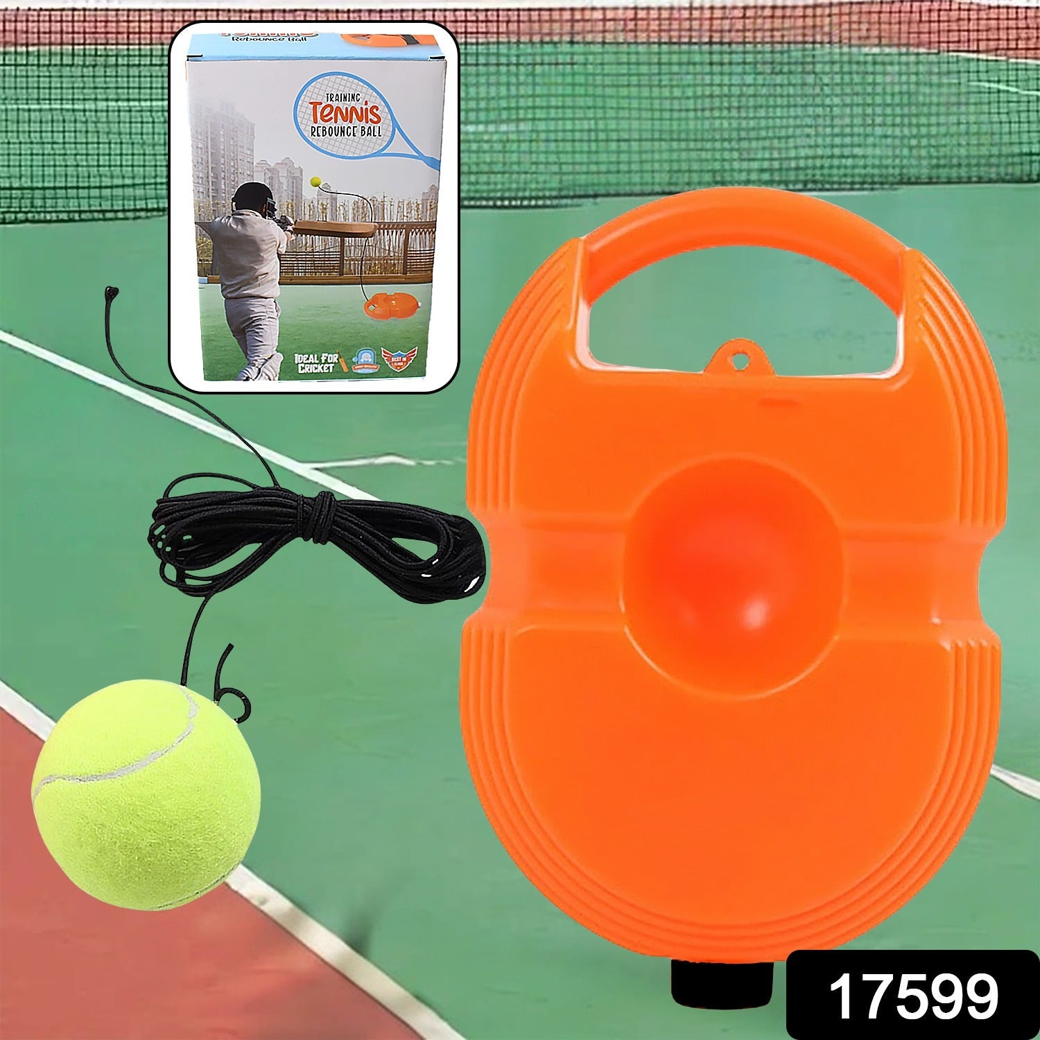 Tennis Trainer Rebound Ball with String, Convenient Tennis Training Gear, Tennis Practice Device Base for Kids Adults - Bhavnagar Deodap