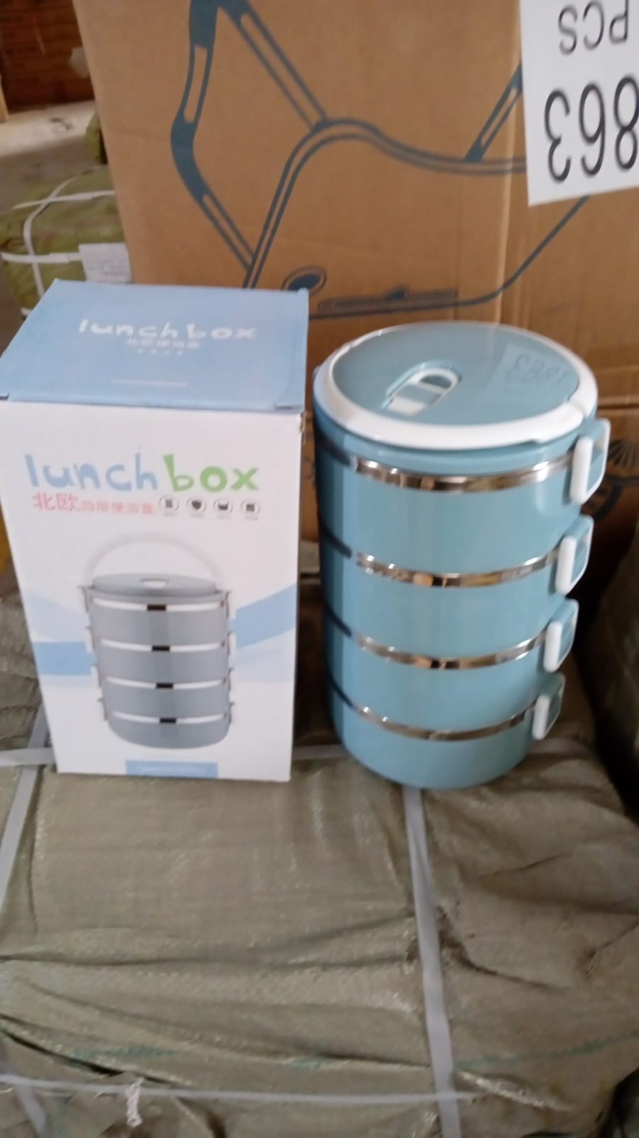 Multi Layer Stainless Steel Hot Lunch Box (4 Layer) - Bhavnagar Deodap