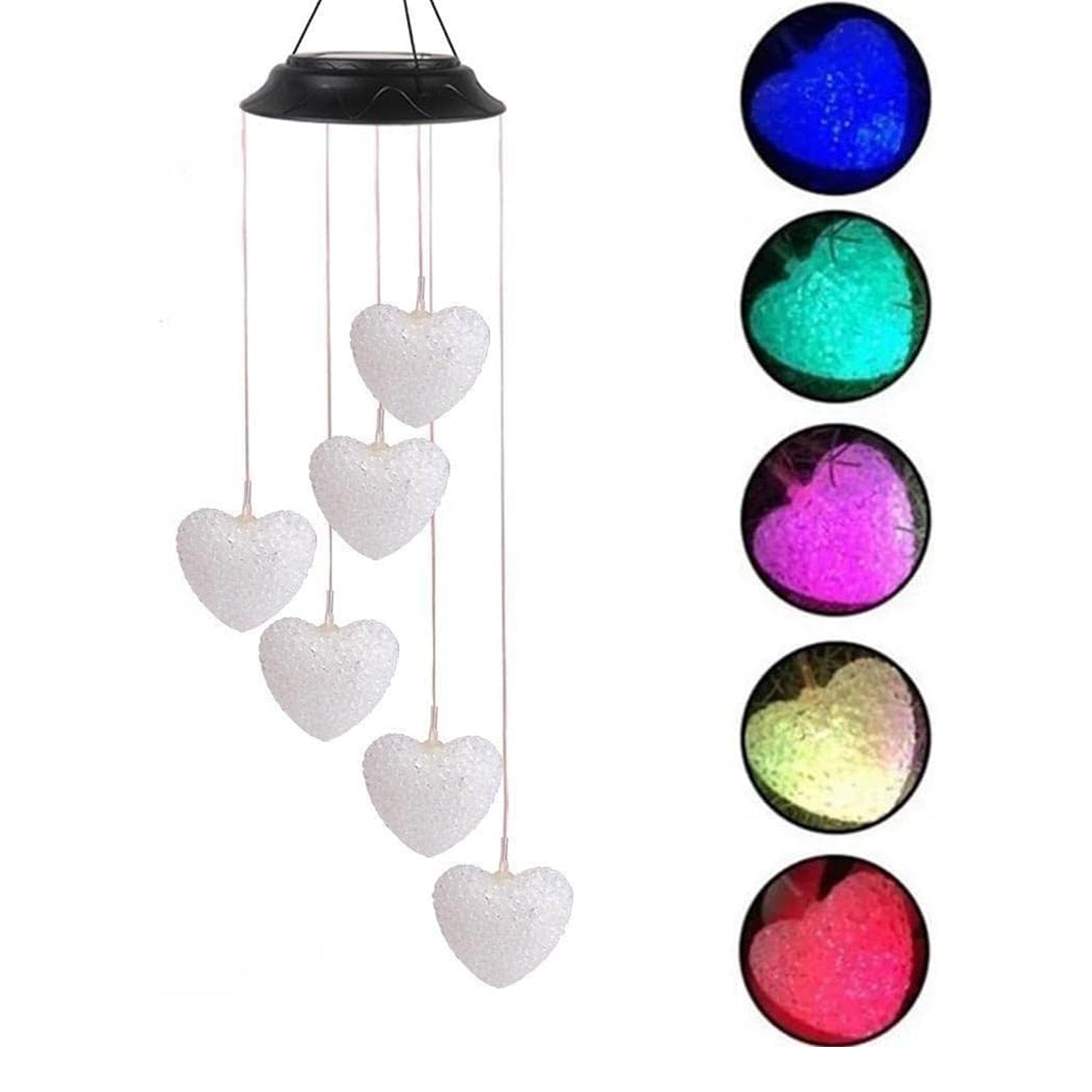 Solar Powered Wind Chimes with Lights: Outdoor Garden Decor (6 LED) - Bhavnagar Deodap