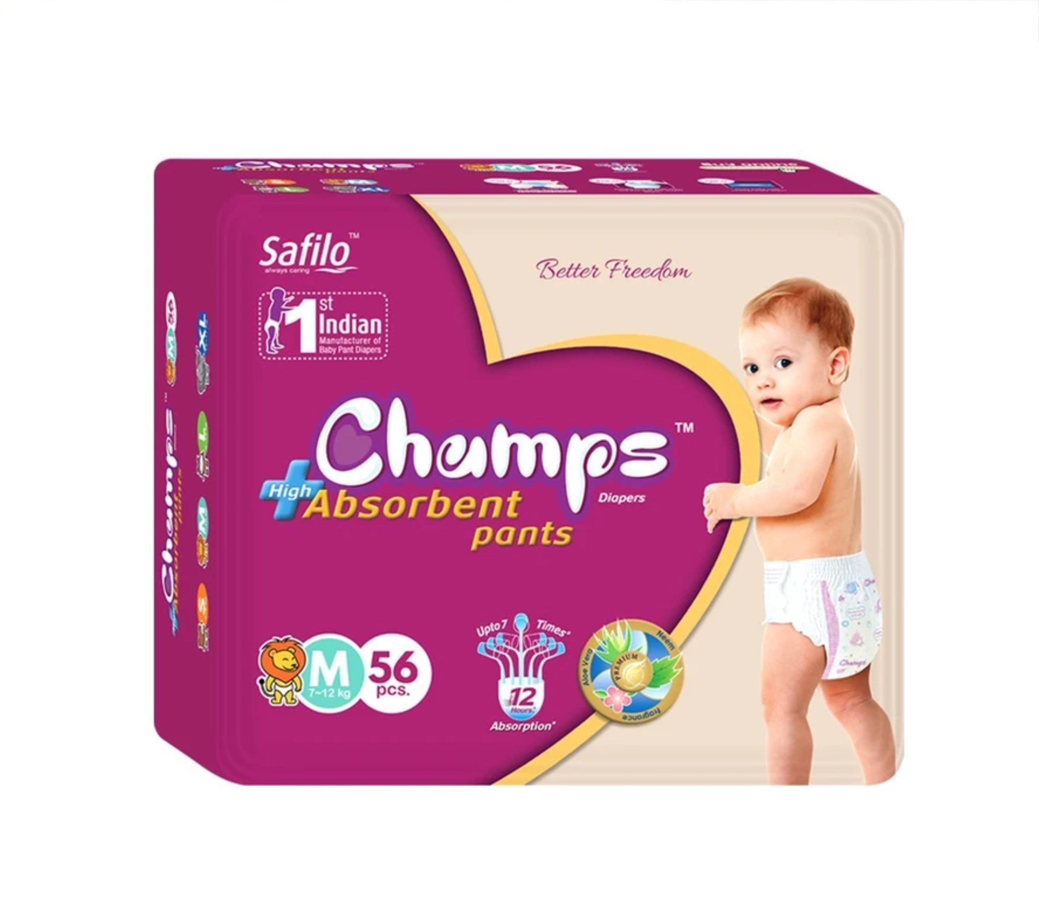 Premium Champs High Absorbent Pant Style Diaper Small, Medium and Large Size Diaper - Bhavnagar Deodap