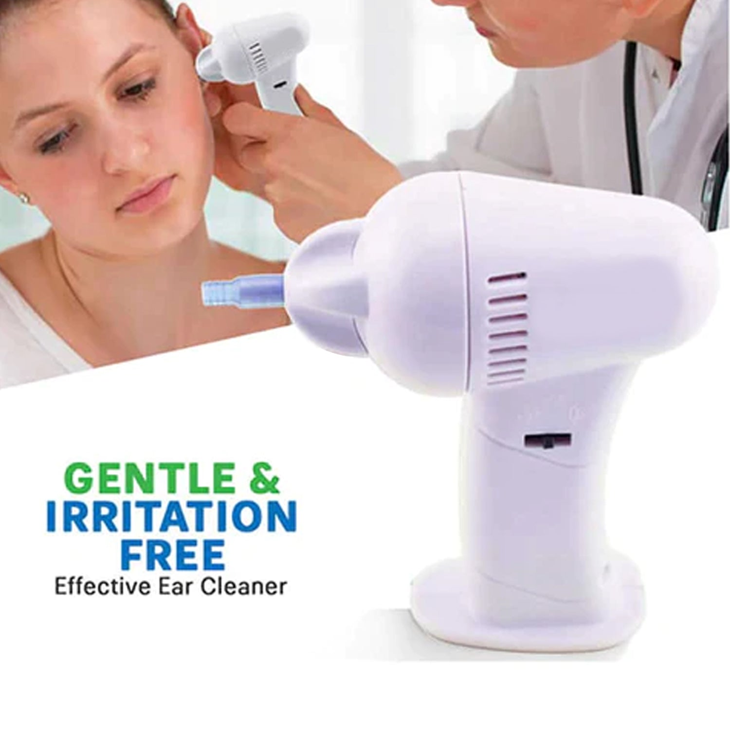 Vacuum Ear Cleaning System Clean Ears Care Removel Tool Earpick Cleaner Vacuum Removal Kit Safe Gentle Hygienic with 8 Silicon Cleaner Clips and Cleaning Brush - Bhavnagar Deodap