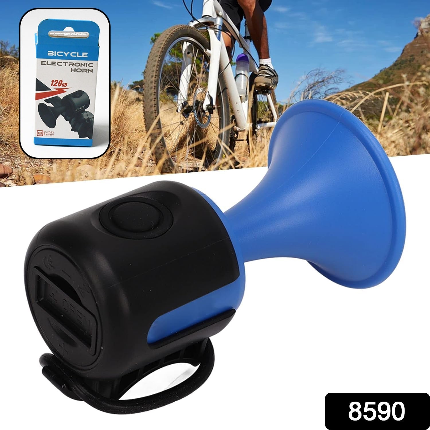 Bicycle Air Horn Loud - 120dB 1 Sound Mode Electronic Bicycle Bell,Super Electric Horn with Long Standby Button Battery Operated/IPX4 Waterproof Loud Bell for Adults - Bhavnagar Deodap