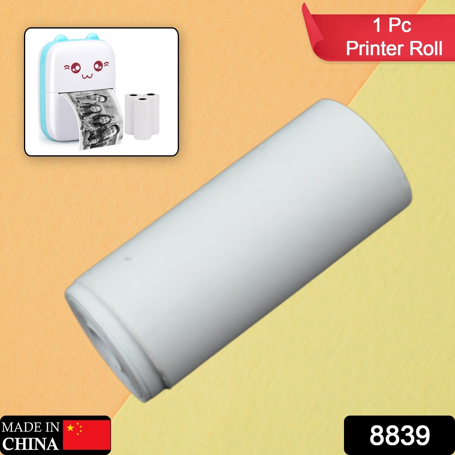 Small Thermal Printer Paper, Printing Paper Roll Aging Resistant Fast Color Rendering Portable Clear Printing for Travel (1 Pc / Printing Paper Roll ) - Bhavnagar Deodap