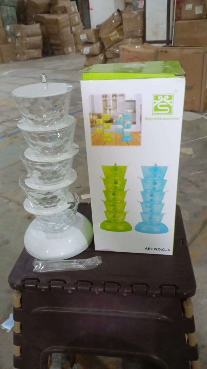 Spice Rack (5 Layer with 5 Plastic Spoon / 1 Set) - Bhavnagar Deodap