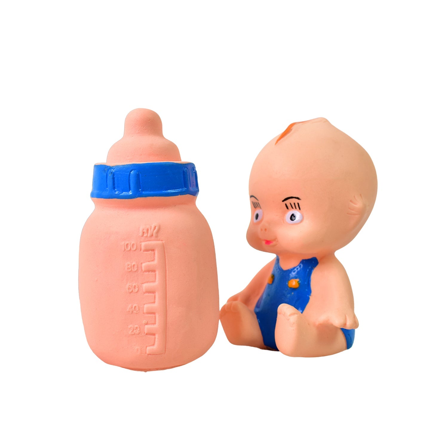 Baby And Bottle Squeeze Chu Chu Fun Toy (2 Pcs) - Bhavnagar Deodap