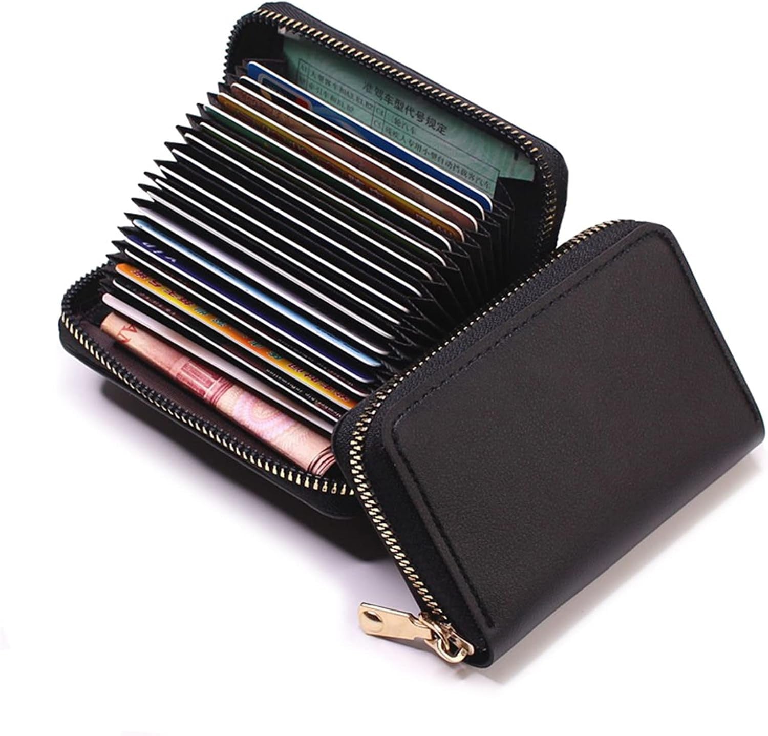 New ImportePU Leather Credit/Debit/ATM/Visiting/Business Zipper Card Holder Case Wallet for Unisex/Men & Women RFID Blocking Protected with Money Coin Purse Festive Valentines - Bhavnagar Deodap