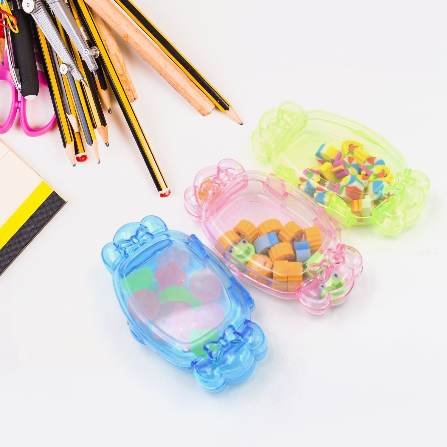 Cute School Eraser Set Cute Eraser Multi Design Rubber Erasers For Pencil Cleaning Stationery School Student Girl Kids (24 Pcs Set) - Bhavnagar Deodap