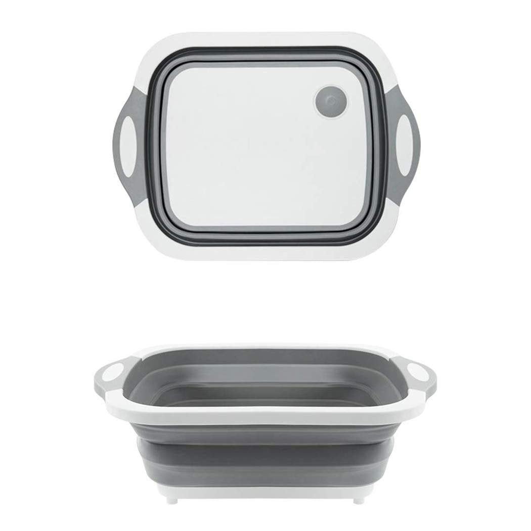 Foldable Chopping Board, Dish Rack, Washing Bowl & Draining Basket, 3in1 Multi-Function - Bhavnagar Deodap