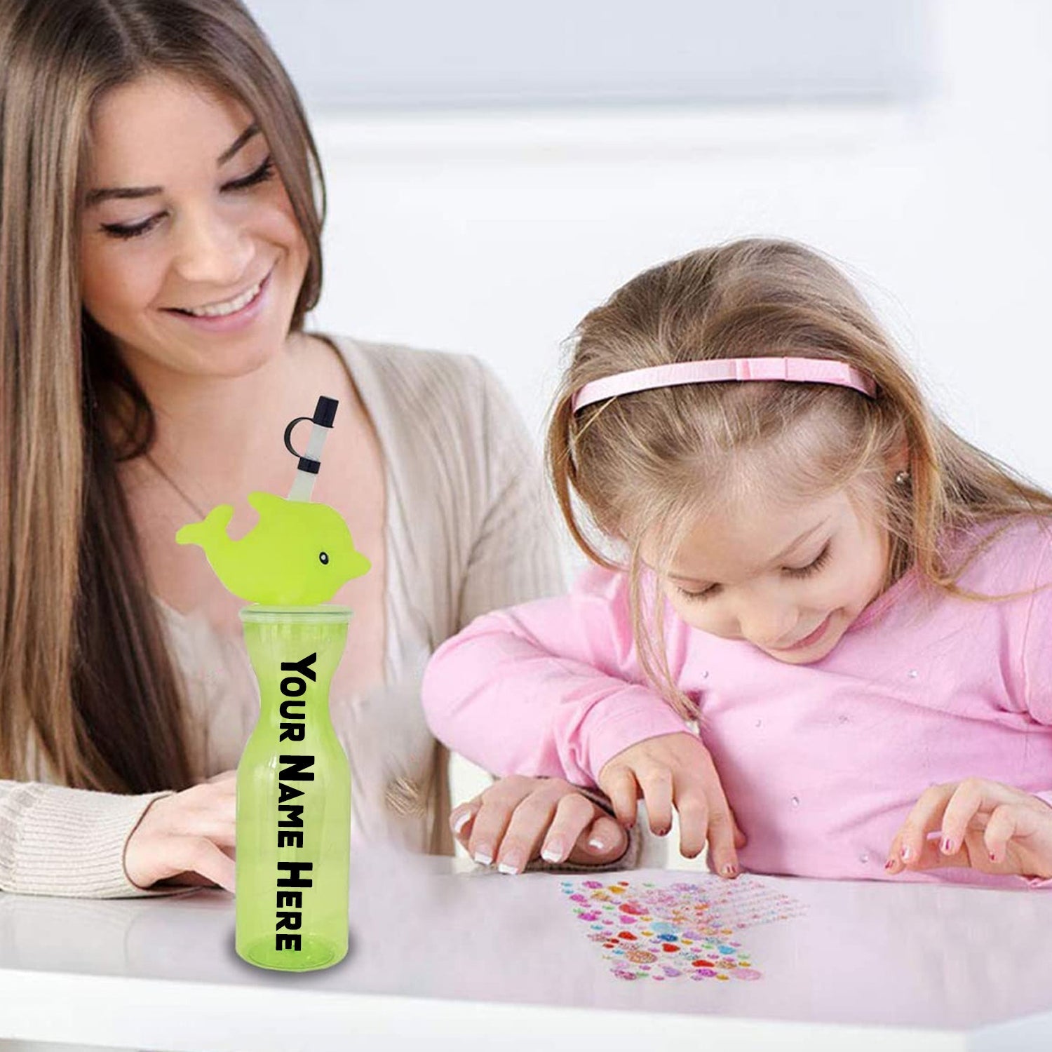 Straw Bottle For Kids Multicolor - Bhavnagar Deodap