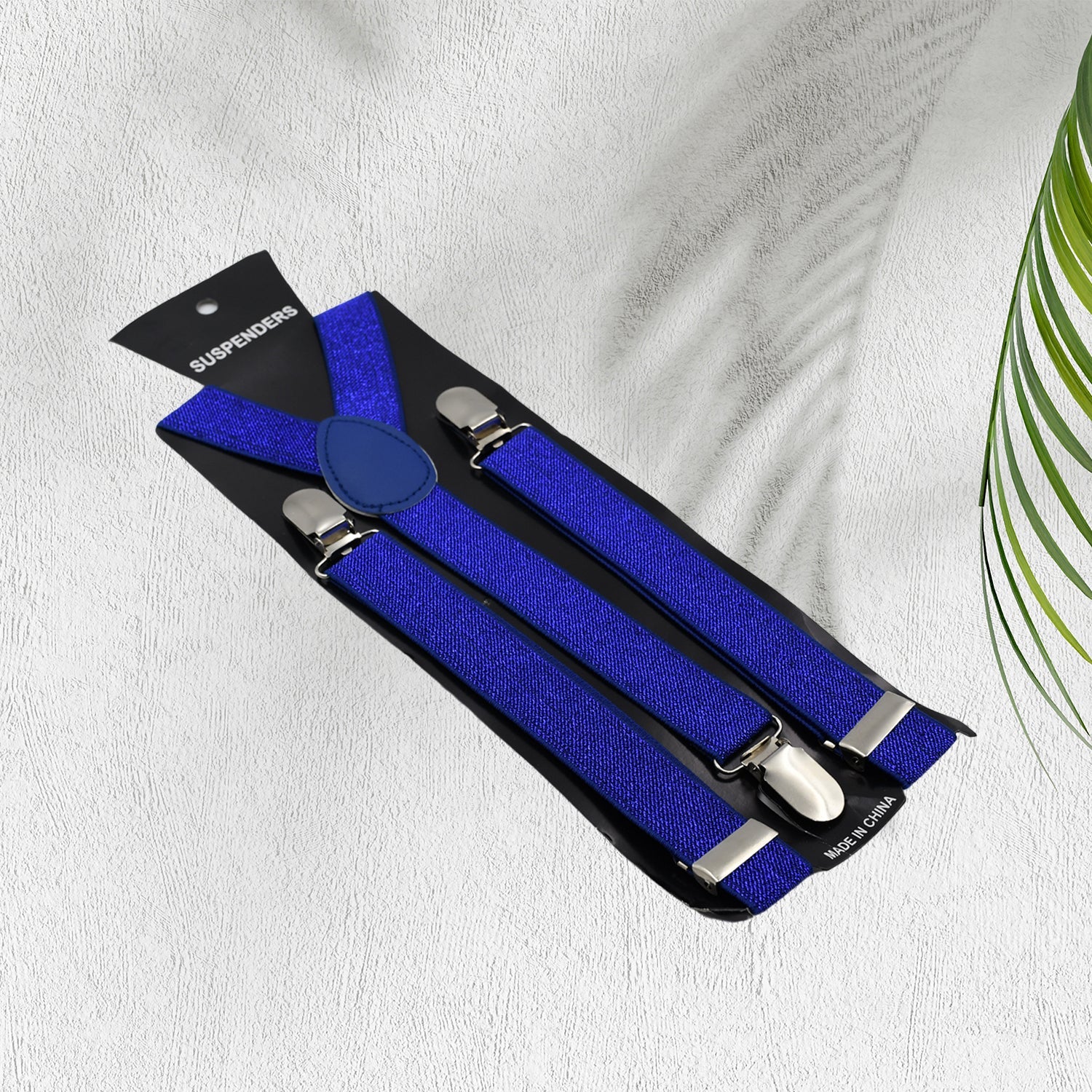 Royal Blue color suspenders belts stylish, Metal Clip Elastic Casual and Formal Suspenders for MEN boys women girls - Bhavnagar Deodap