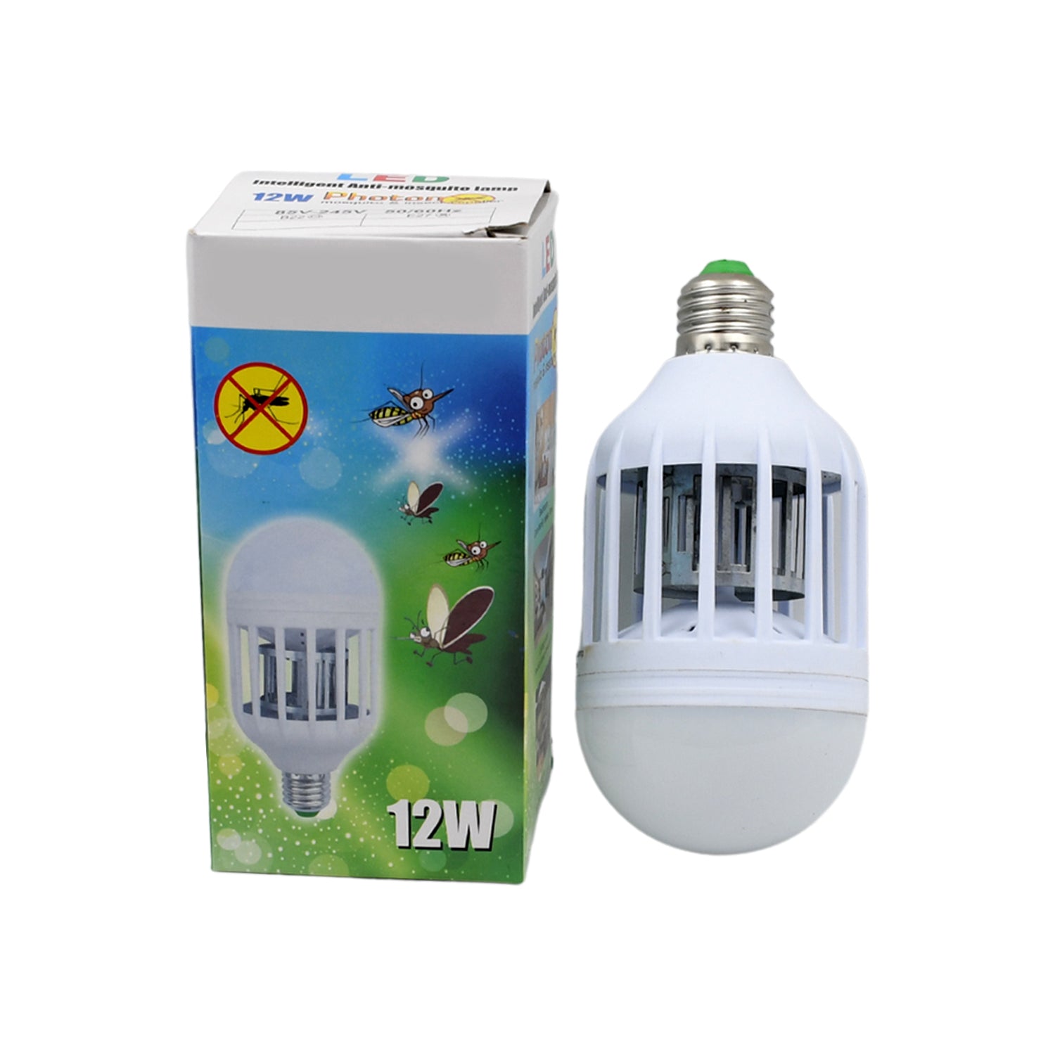 12W Mosquito Killer Lamp E27 Summer Moths Flying Insects Led Zapper Mosquito Killer Lamp Light Bulb Household - Bhavnagar Deodap