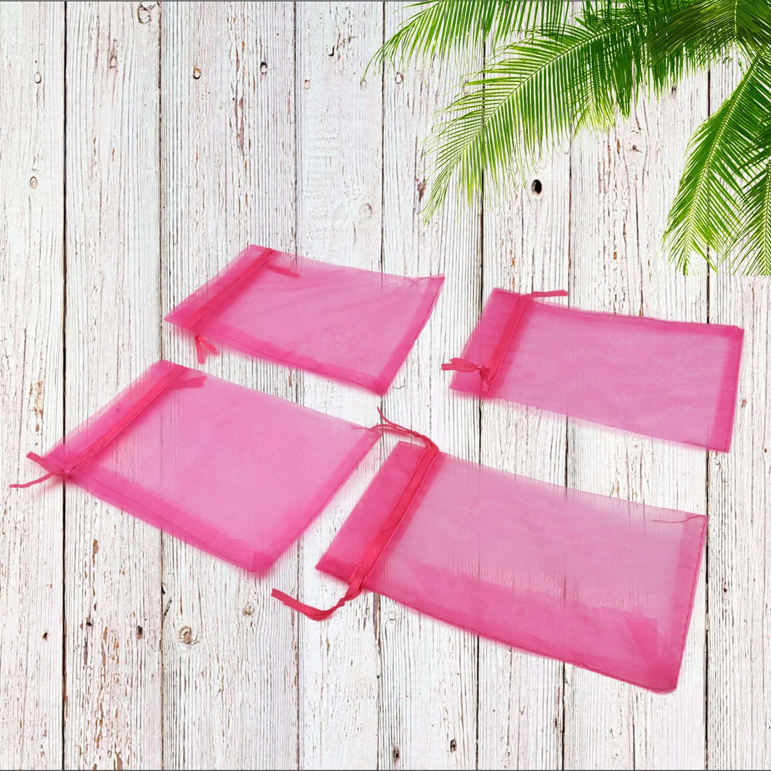 Organza Gift Bags Small Mesh Bags Drawstring Gift Bags Christmas Drawstring Organza Gift Bags, Wedding Party Festival Gift Bags (50 Pcs Set) - Bhavnagar Deodap