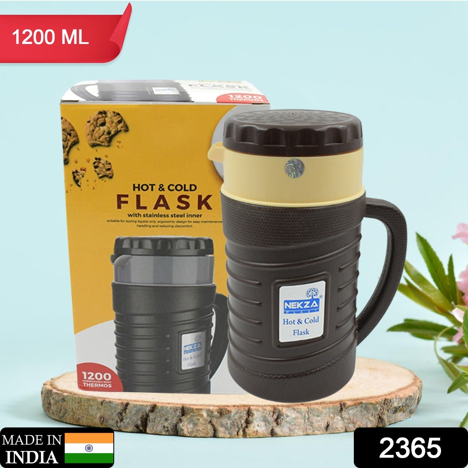 Stainless Steel Thermos Flask (Multiple Sizes): Travel Mug, Coffee, Tea (Leakproof) - Bhavnagar Deodap