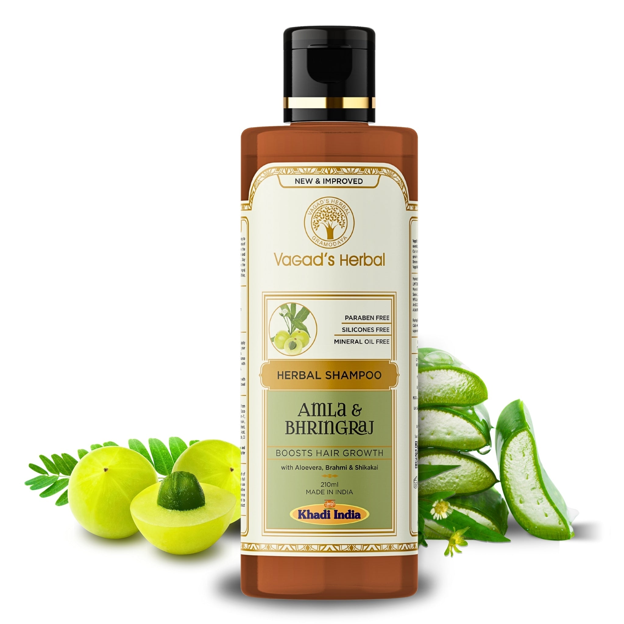 Khadi Herbal Amla & Bhringraj Shampoo with Aloe vera - Boosts Hair Growth - Bhavnagar Deodap