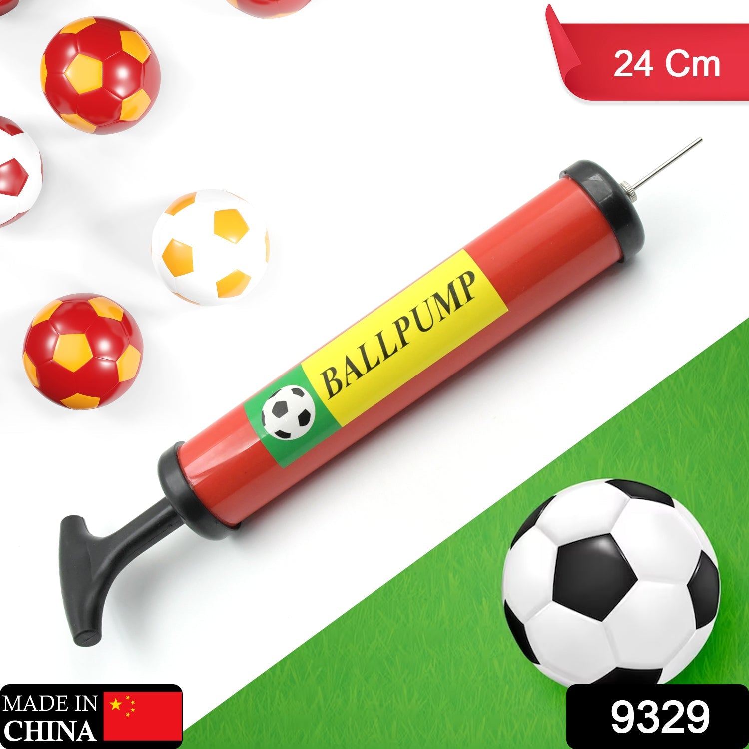 Plastic Pump for Inflating Balls (24CM) - Inflatable Ball Development Toy - Bhavnagar Deodap