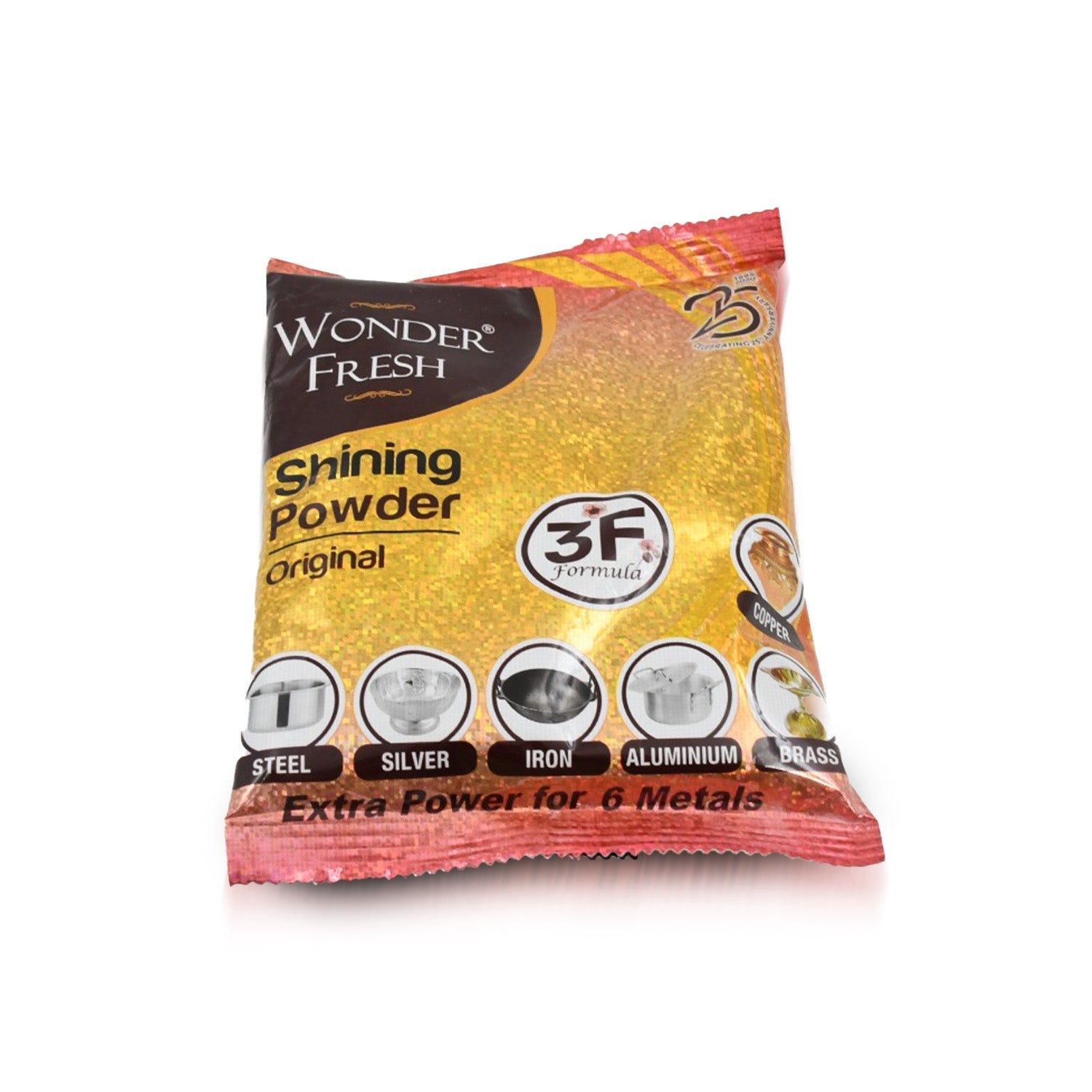 Shining Powder, Cleans and Polishes Copper, Brass, Silver, Aluminum, Iron, and Steel, Removes Tarnish and Oxidation (200 GM) - Bhavnagar Deodap
