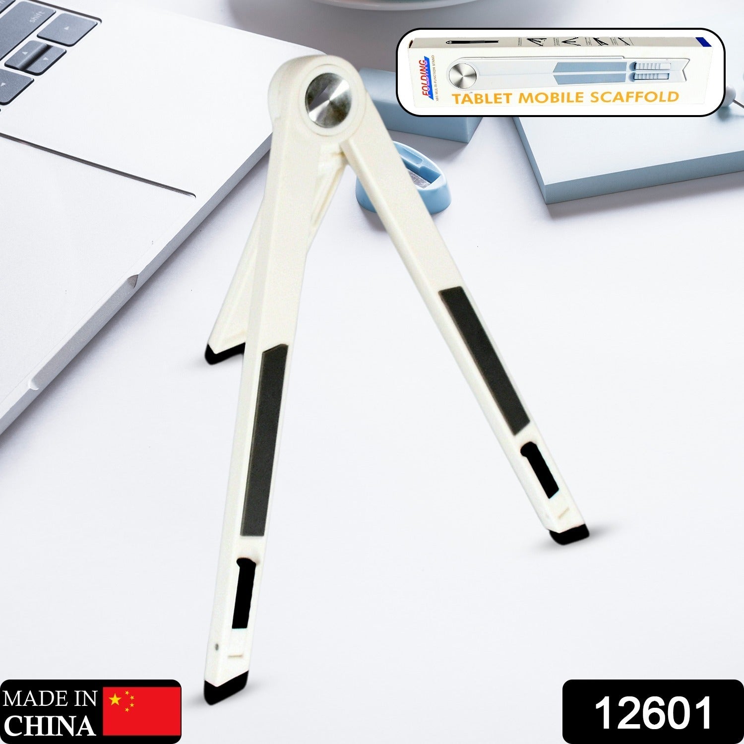 Slim Tablet Mobile Stand Adjustable Foldable Tablet Stand Scaffold (1 Pc) - Bhavnagar Deodap