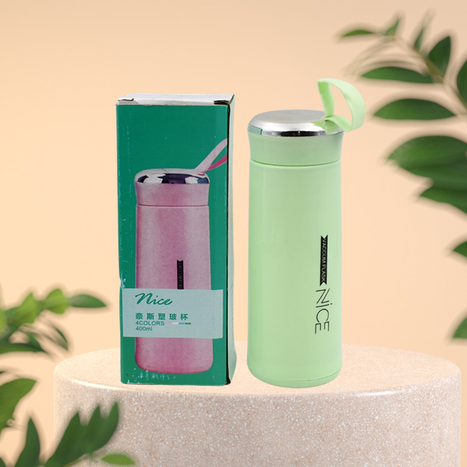 outdoor sport water bottle 400ml leak proof BPA-free for travel cold and hot water glass water bottle with daily water intake for gym and children (MOQ :-50 pc) - Bhavnagar Deodap