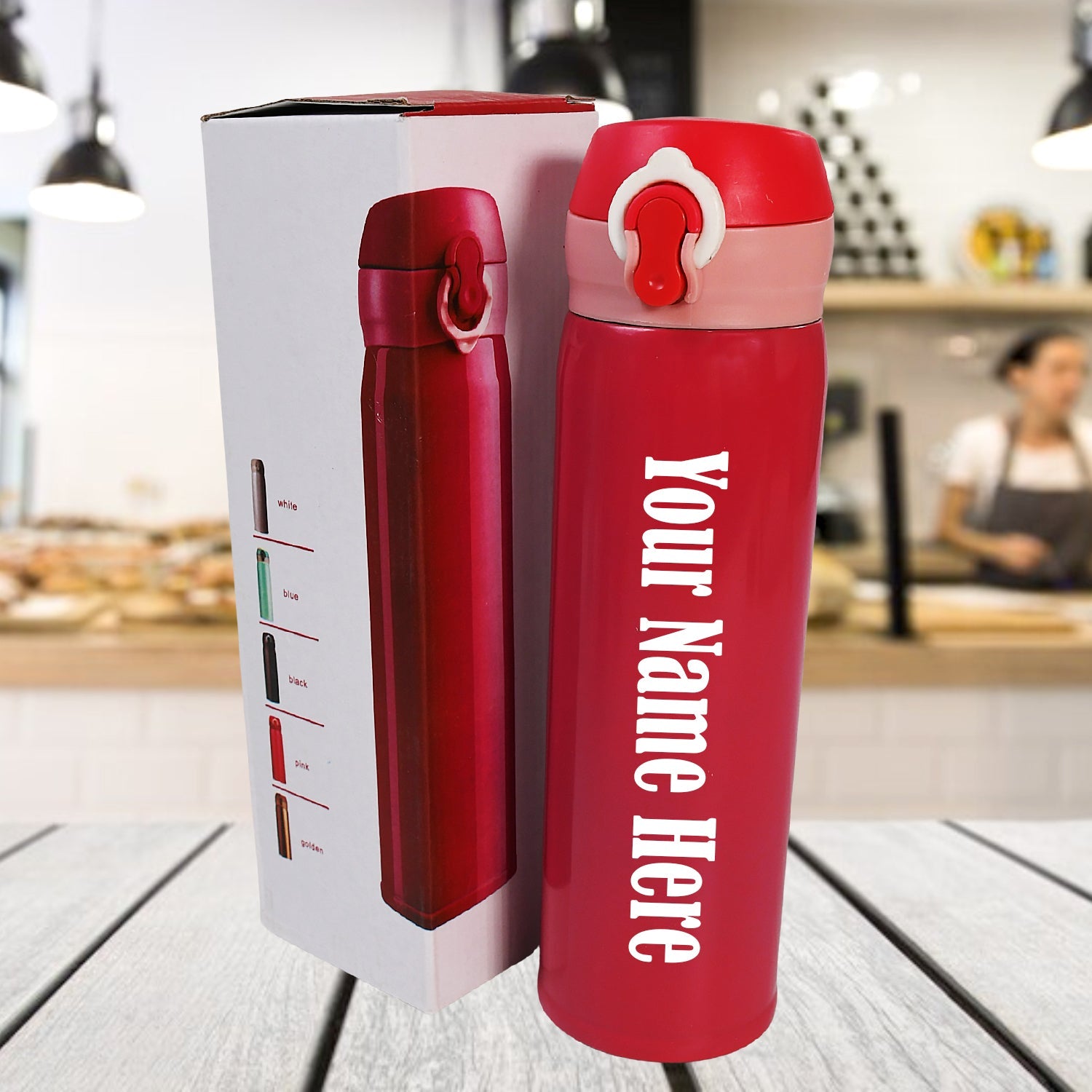 Customize Stainless Steel Water Bottle Leak Proof, Rust Proof, Hot & Cold Drinks, Gym Sipper BPA Free Food Grade Quality, Steel fridge Bottle For office / Gym / School (350 ML Approx) - Bhavnagar Deodap