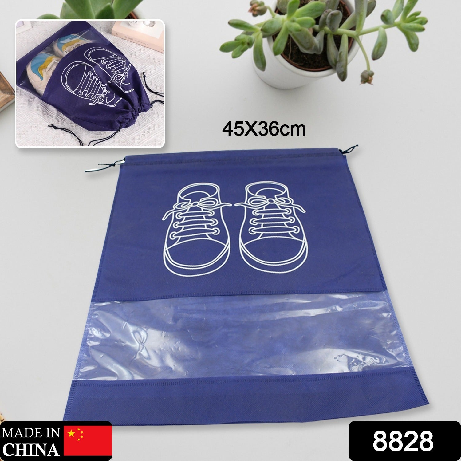 Beach Bag Shoes Storage Bag Closet Organizer Non-woven Travel Portable Bag Waterproof Pocket Clothing Classified Hanging Bag shoe bag luggage travel Portable Shoe Pouch Non Woven Transparent Window (1 Pc ) - Bhavnagar Deodap