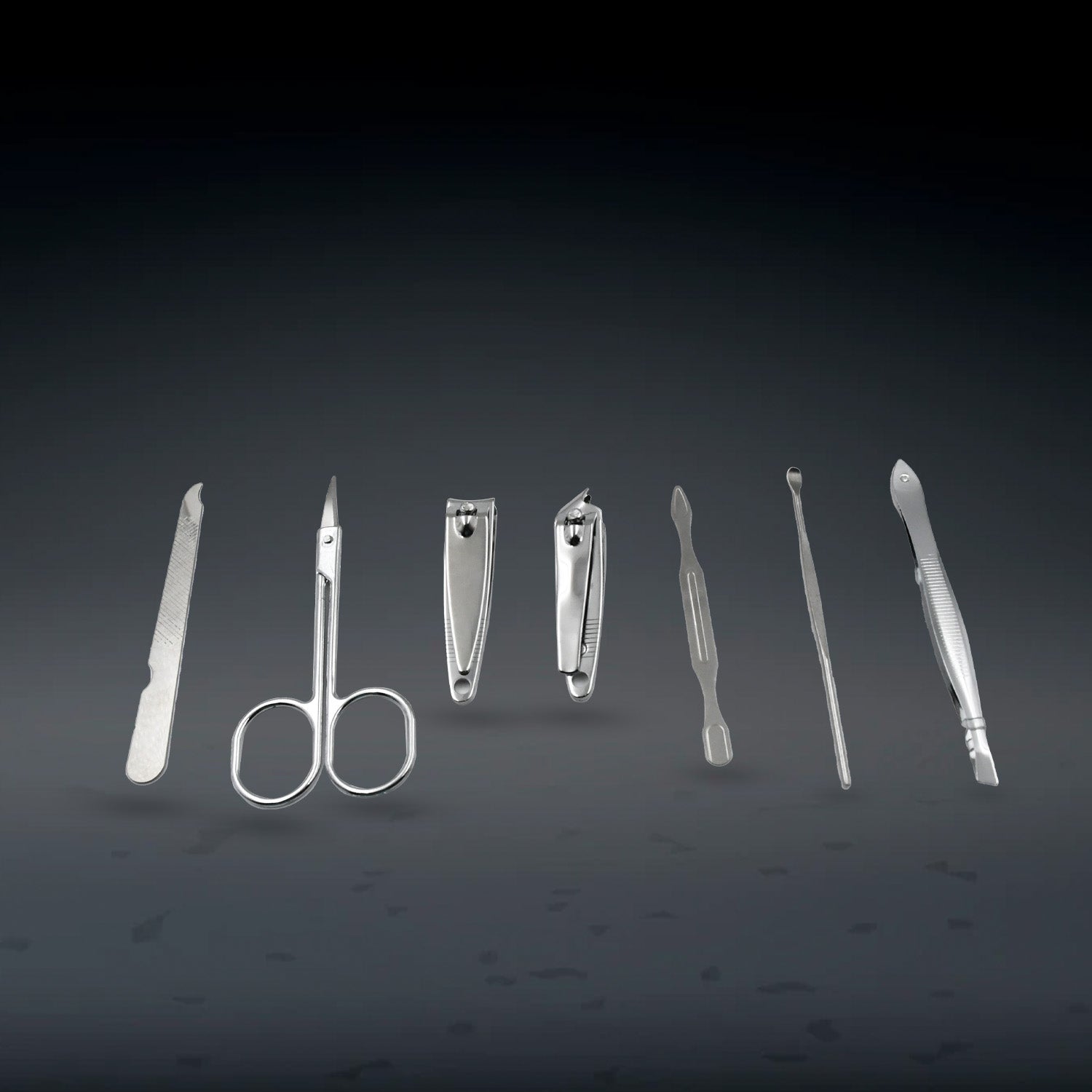 7pc Nail Clipper Kit, Fingernail Clipper, Manicure Set, Stainless Steel Nail Cutter Set ,Manicure Toe Nail Clippers Care Tools with Lightweight and Beautiful Travel Case (7Pc Set) - Bhavnagar Deodap