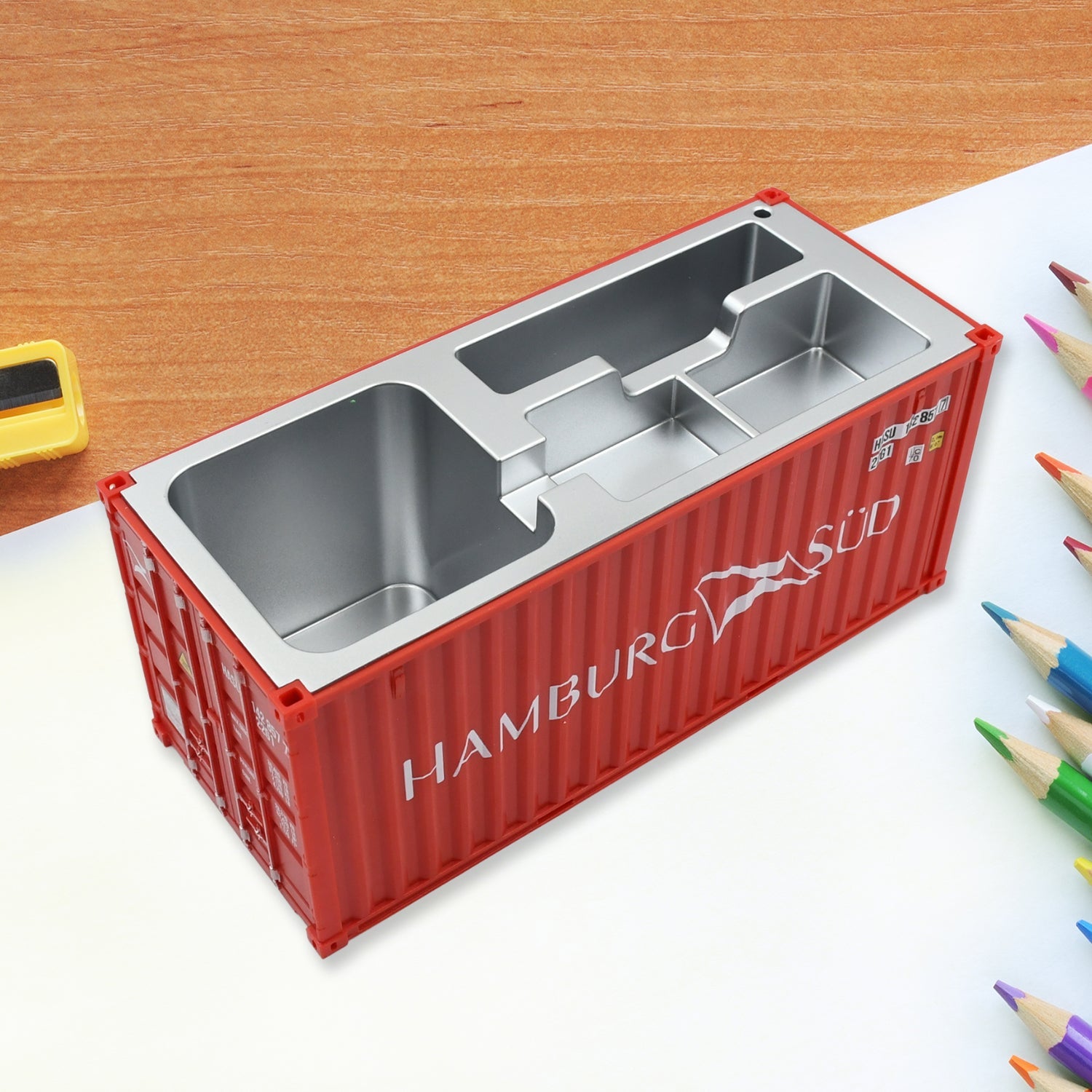 Shipping Container Pen Holder Shipping Container Model Pen Name Cardholder Simulated Container Model For Business Gift - Bhavnagar Deodap