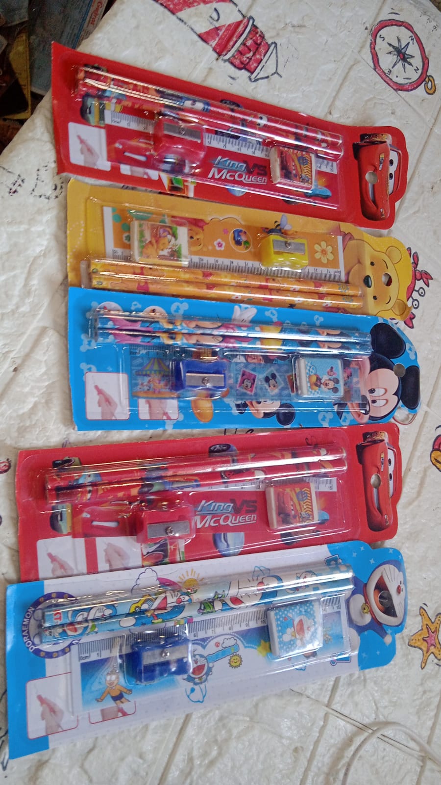 Fun & Functional! 5-in-1 Cartoon Pencil Set for School & Play (5 Pc) - Bhavnagar Deodap