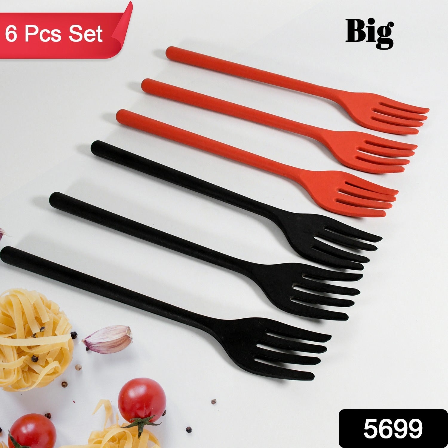 Silicone Flexible Forks, Silicone Cooking Fork Heat Resistant, Multifunctional Nonstick Blending Fork (6 Pcs) - Bhavnagar Deodap