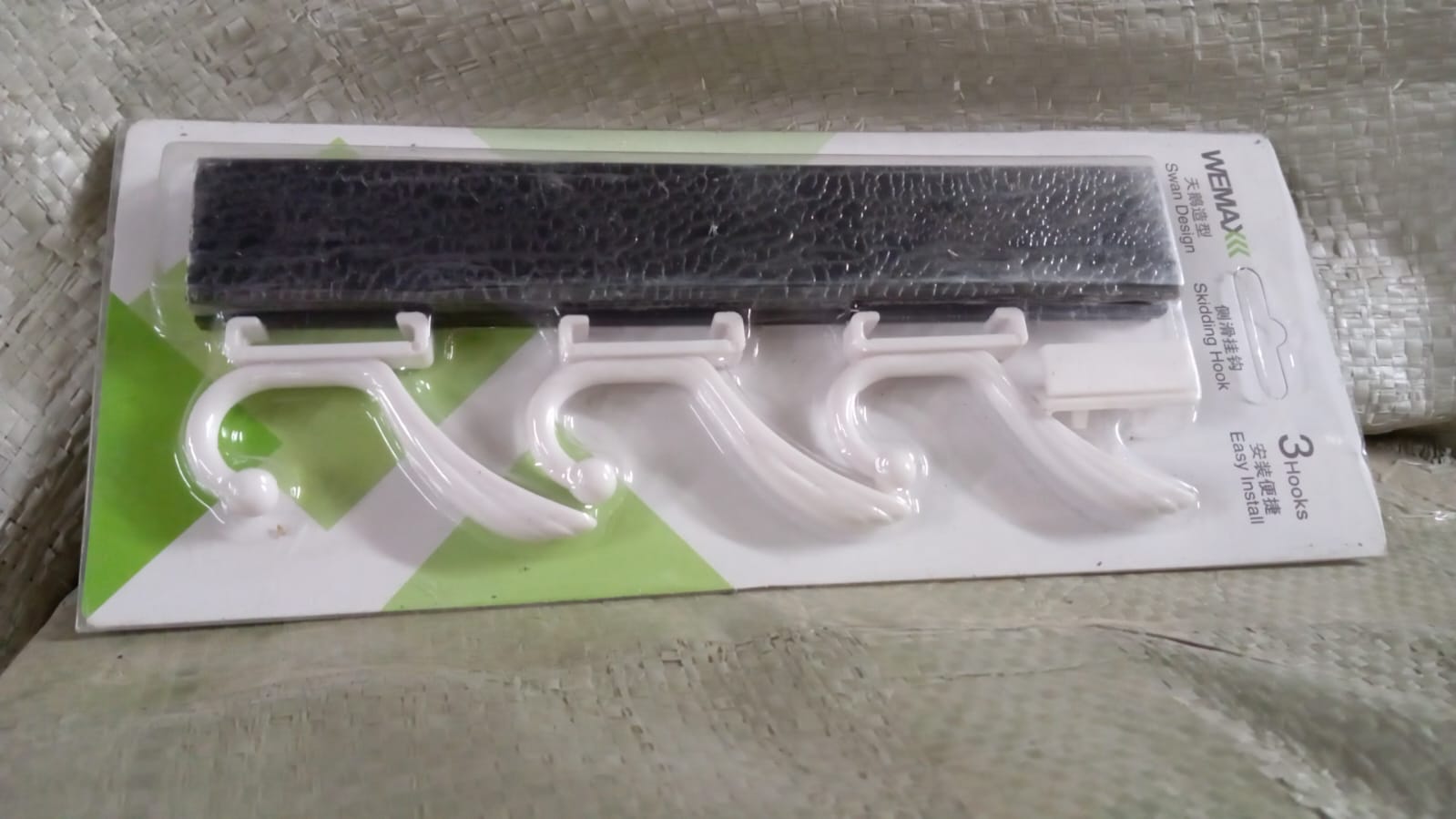 Cloth hanger, Wall Door Hooks Rail for Hanging Clothes for Hanging Hook Rack Rail, Extra Long Coat Hanger Wall Mount for Clothes, Jacket, Hats, 6 Hook - Bhavnagar Deodap