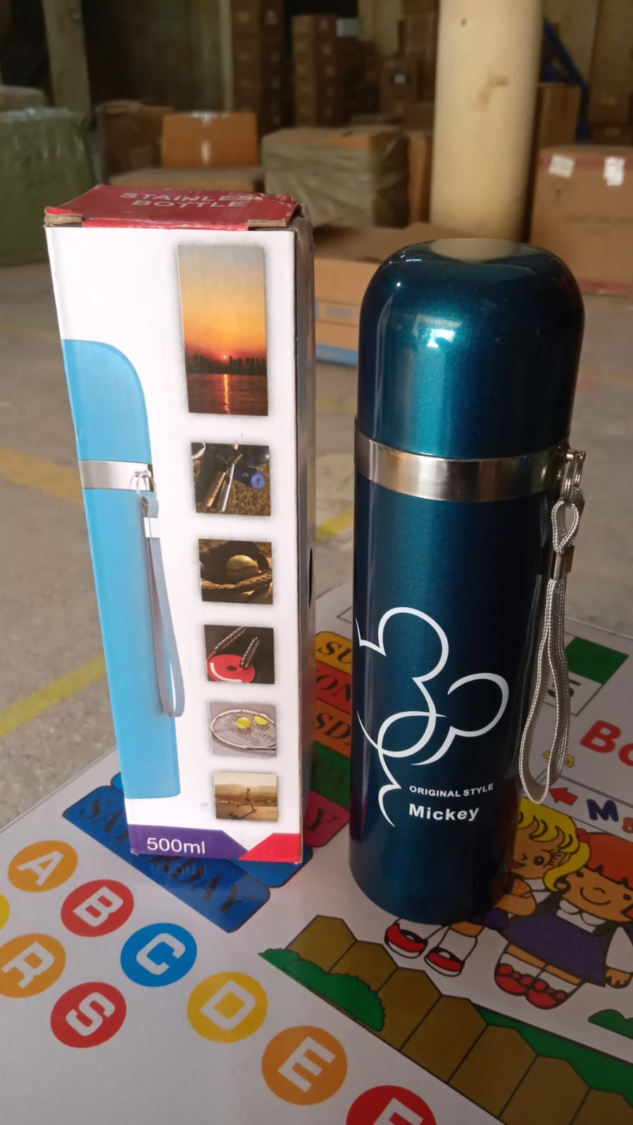 Stainless Steel Thermal mug / Water Bottle, vacuum flask (500 ML / 1 Pc / Mix Color) - Bhavnagar Deodap