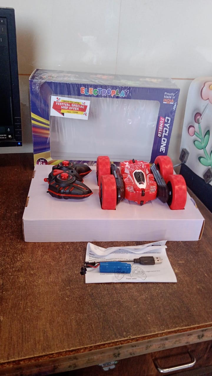Electroplay Remote Control Car, Double Sided Fast Stunt Car (1 Set)