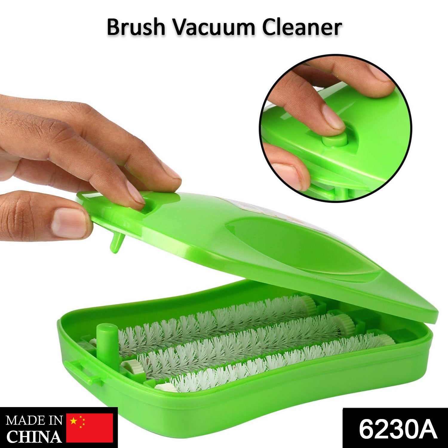 Plastic Handheld Carpet Roller Brush Cleaning with Dust Crumb Collector, Wet, and Dry Brush - Bhavnagar Deodap