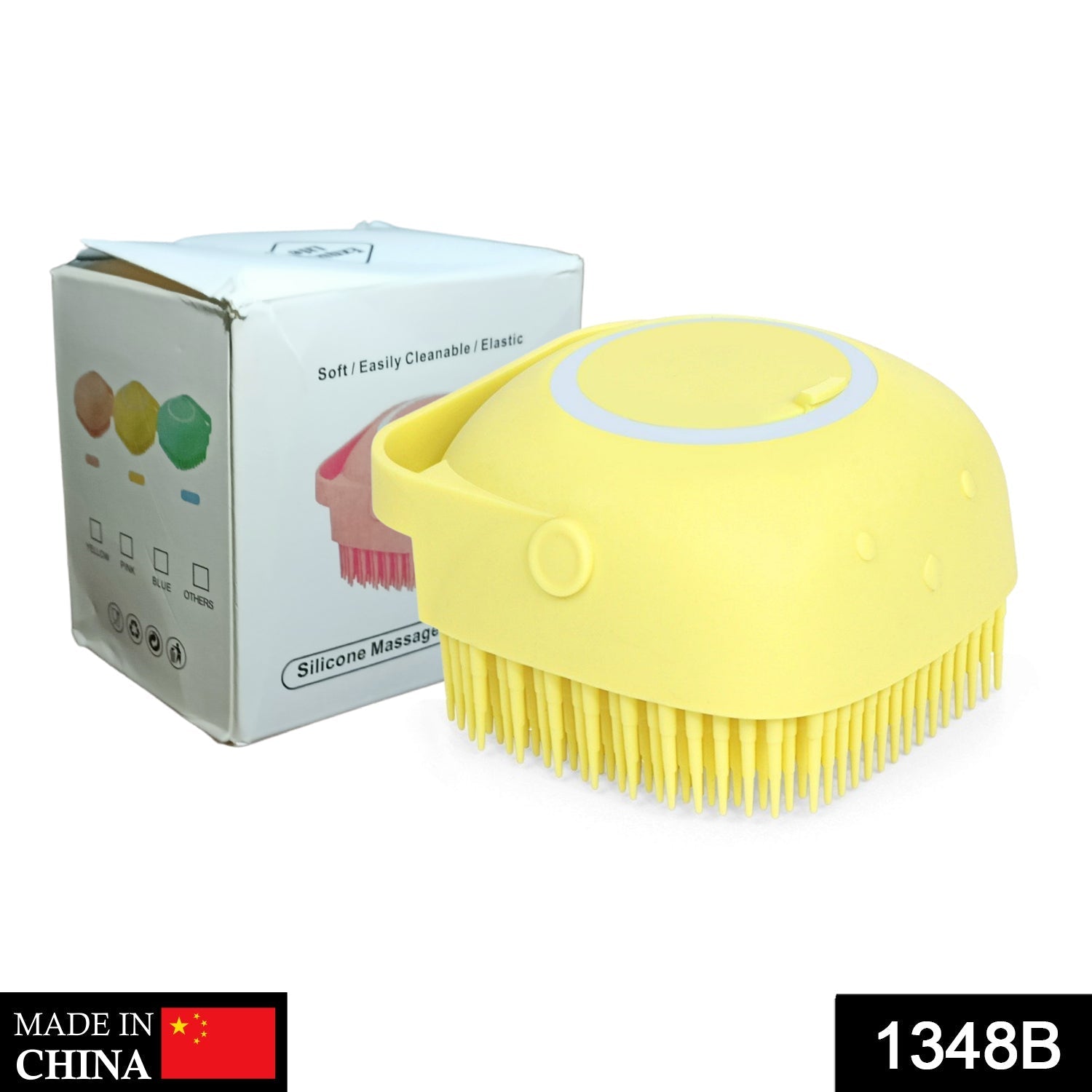 SILICONE MASSAGE BATH BODY BRUSH WITH SHAMPOO DISPENSER - Bhavnagar Deodap