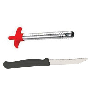 Stainless Steel Electronic Gas Lighter and Knife (2 in 1) - Bhavnagar Deodap