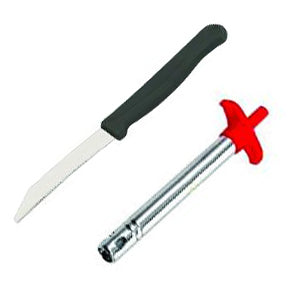 Stainless Steel Electronic Gas Lighter and Knife (2 in 1) - Bhavnagar Deodap