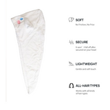 Premium Soft Microfiber Hair Drying Towel Wrap with Button (1 Pc)