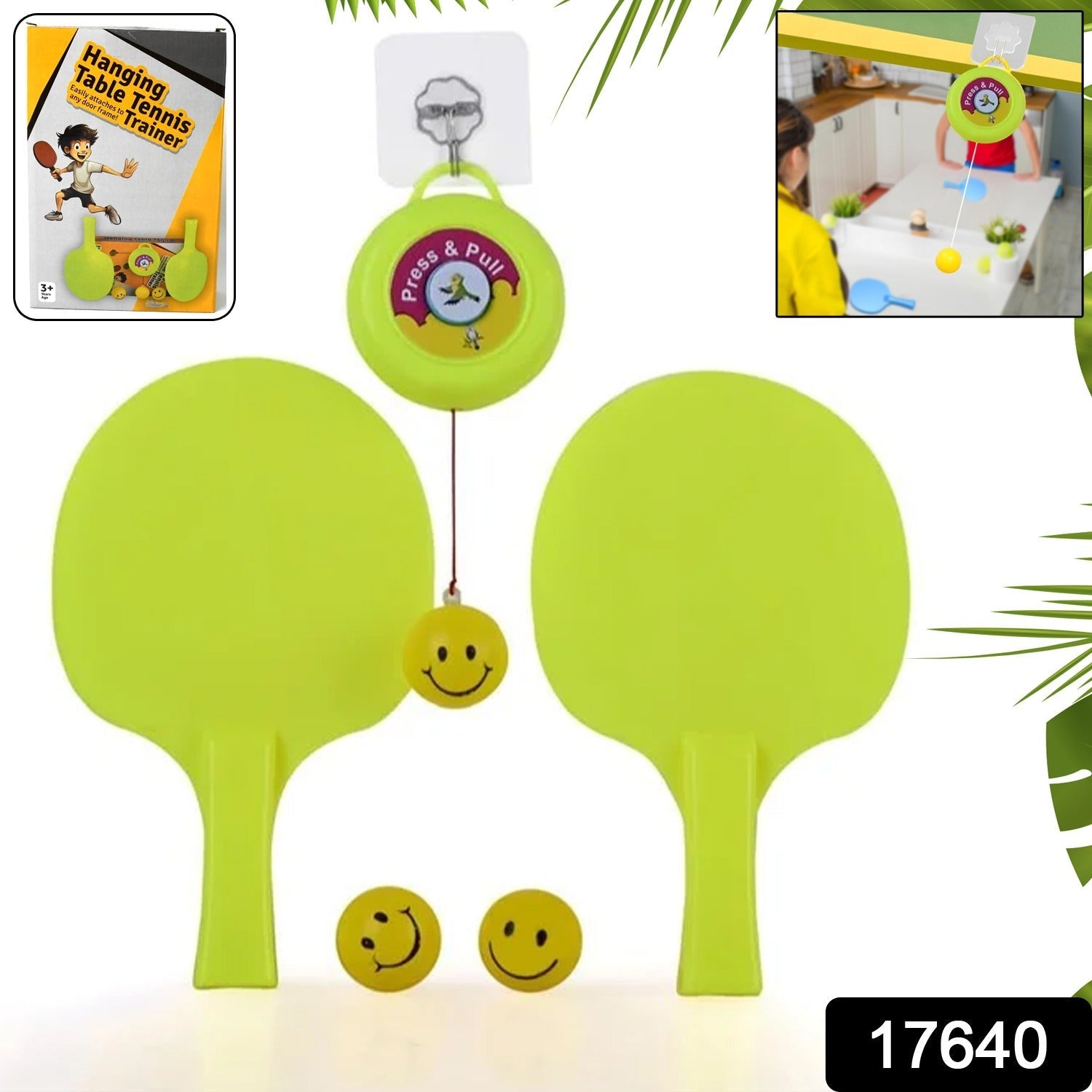 Portable Indoor Hanging Table Tennis with Three Ball, Table Tennis Self Training Set - Bhavnagar Deodap