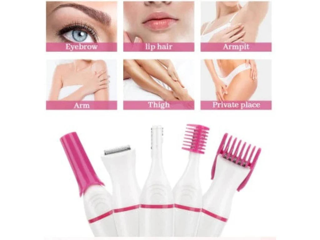 5 in 1 Women's Sweet Trimmers Electric Portable Removal Painless Trimmer - Bhavnagar Deodap